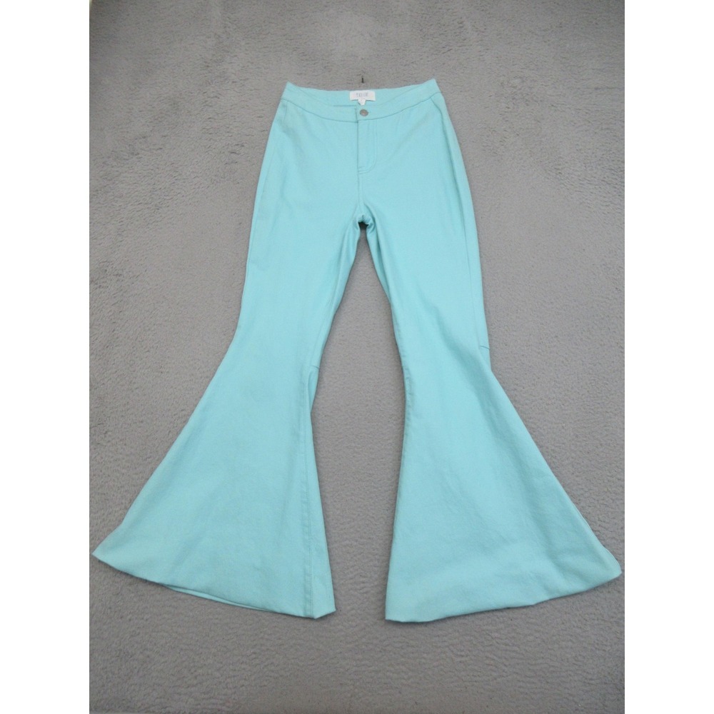 Peach Love California Extreme Flare Bell Bottom Pant Women S Aqua Y2K Boho Retro